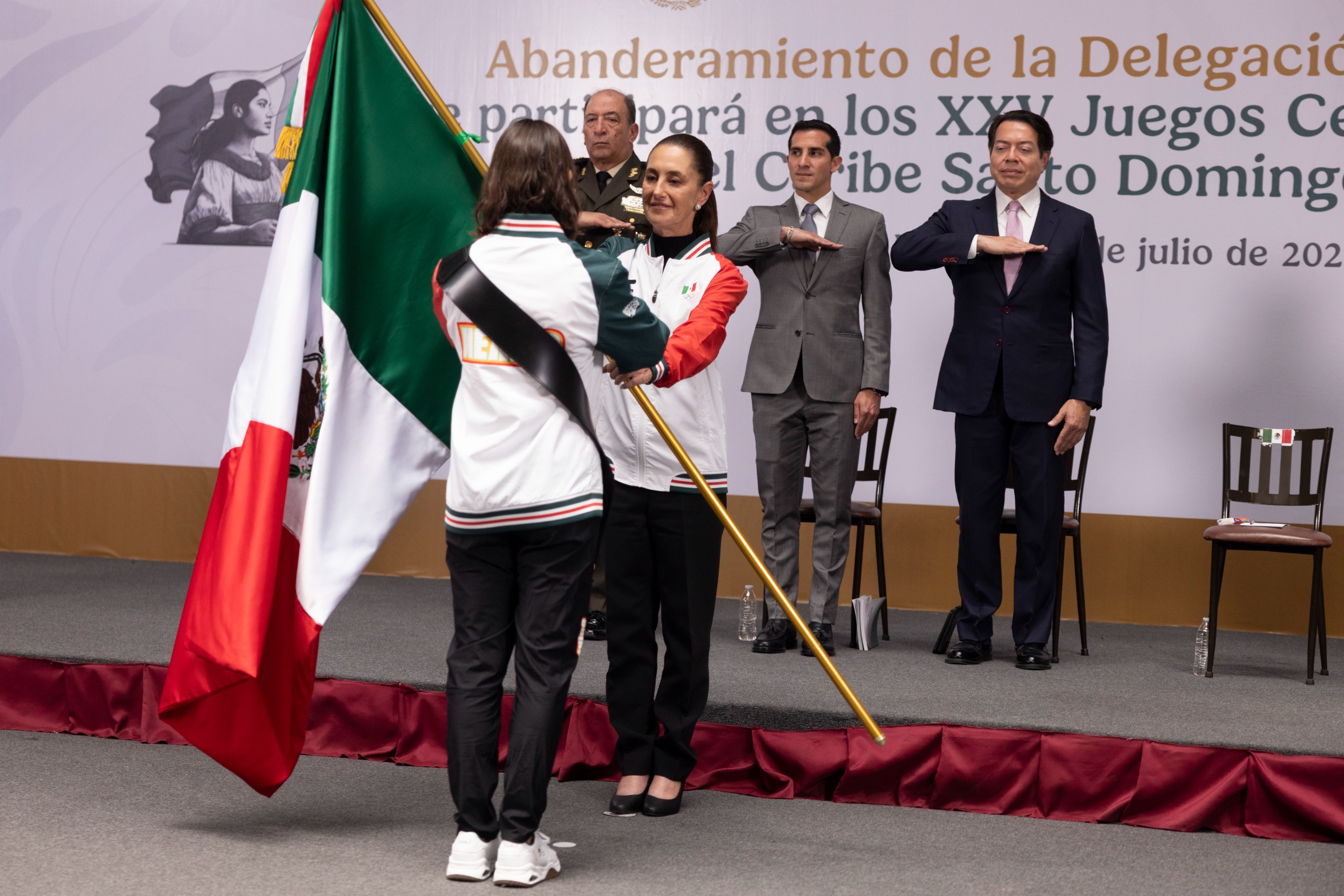 Sheinbaum abandera delegación mexicana rumbo a Juegos Centroamericanos Santo Domingo 2026